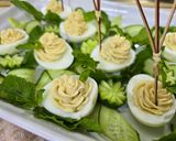 A picture of step 6 of Devilled Eggs.