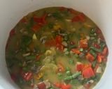 A picture of step 3 of Vegan paella.