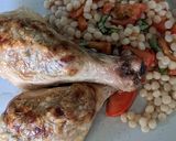 A picture of step 8 of Stuffed chicken drumsticks with giant couscous salad.