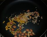 A picture of step 3 of Peanut rice with bundi raita.