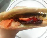 Foto del paso 11 de la receta: 🌮🌯Rapidita o Wrap con hamburguesa de Atún, remolachas y zanahorias salteadas tocineta y queso!!!