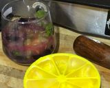 A picture of step 2 of Black Grapes Vineyard Mojito Mocktail.