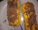 A picture of step 5 of Mango Ice cream cake.