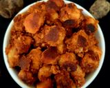 A picture of step 6 of Taro root fry.