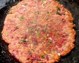 A picture of step 12 of Pink paratha made with soy flour.