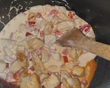 Une image de l'étape 4 de Émincés de poulet à la crème de poivrons.