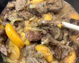 Wątróbka z kurczaka z cebulką i brzoskwiniami 🍑 krok przepisu 4 zdjęcie