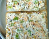A picture of step 5 of Cheesy veggie open sandwich toast.