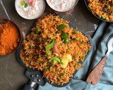 A picture of step 7 of Bombay Style Tawa Pulao.