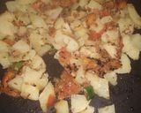 A picture of step 3 of Tawa aloo chat.