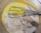 A picture of step 4 of Pear Clafoutis with Floraline and Chocolate.