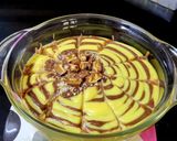 A picture of step 2 of Zebra pudding.