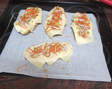 Foto del paso 4 de la receta: Pan pizza de solomillo, jamón serrano, zanahoria y aceitunas