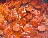 A picture of step 3 of Crockpot Chili Sauce Beef Sausages.