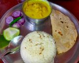 A picture of step 7 of Besan Kadi.