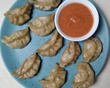 A picture of step 8 of Chicken Momo.