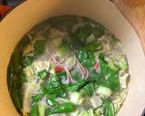 A picture of step 5 of Clean green noodle soup - vegan.
