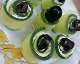 A picture of step 3 of Cucumber Roll ups 🥒.