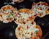 A picture of step 5 of Pizza Cups in Appam Pan.