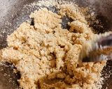A picture of step 4 of Coconut Mava Burfi.