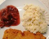 Gluténmentes rántott hús, rizzsel, cseresznye szósz recept fázis 2 fotója