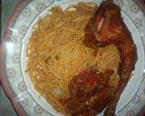 A picture of step 2 of Fried spaghetti.
