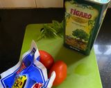 A picture of step 1 of Caprese Salad.