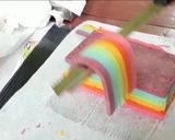 Foto langkah ke 6 dari resep Rainbow cake roll mini.