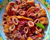 Foto langkah ke 7 dari resep Cumi Tahu Rica-Rica.