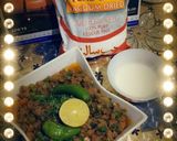 A picture of step 5 of Khara masala qeema.