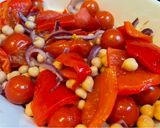 A picture of step 3 of Smokey Cod, Tomato and Chickpea Tray Bake.