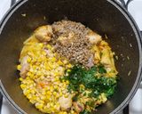 عکس مرحله 3 از دستور سوپ گندم، ذرت و جعفری🌽