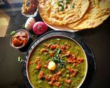 A picture of step 5 of Sarson ka Saag And Makkai Roti.