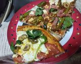 Foto del paso 6 de la receta: Pizza integral de espárragos y tomate con albahaca