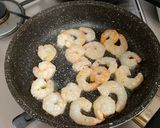 A picture of step 1 of Iranian Shrimp Rice.