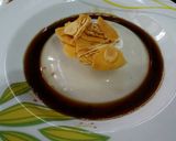 Foto langkah ke 3 dari resep Raindrop cake with almond crispy cheese.