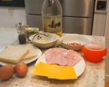 Foto del paso 1 de la receta: Bocadito de jamón y queso con huevo