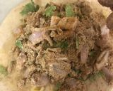 A picture of step 4 of Besan and Pyaz paratha.