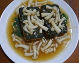 Foto langkah ke 5 dari resep Tahu siram saus jamur.