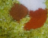 A picture of step 3 of Karnataka style Cabbage Palya or Cabbage stir fry.