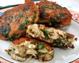 Foto langkah ke 3 dari resep Chicken Patties (versi ayam suwir dan bayam).