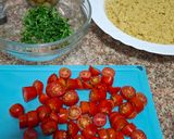 A picture of step 5 of Quinoa Mediterranean Salad.