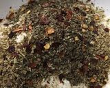 A picture of step 1 of Italian popcorn seasoning mix.