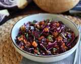A picture of step 3 of Lentil, butternut, red cabbage, beet and parsley salad (perfect for fall/winter).