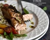 ŁOSOŚ Z KASZĄ PĘCZAK* z pomidorkami i szczawikiem, polane dressingiem krok przepisu 4 zdjęcie