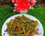 A picture of step 4 of Bhindi.