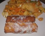 Foto del paso 5 de la receta Ensalada al pimentón con flamenquines de salchicha de soja