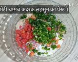 A picture of step 2 of Leftover Bread and Sooji Uttapam Recipe.
