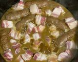 A picture of step 4 of Braised Pork Belly & Sausage.