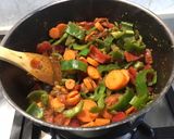 Une image de l'étape 14 de Soupe mixée poivrons, carottes et tomates au bouillon de crevettes.